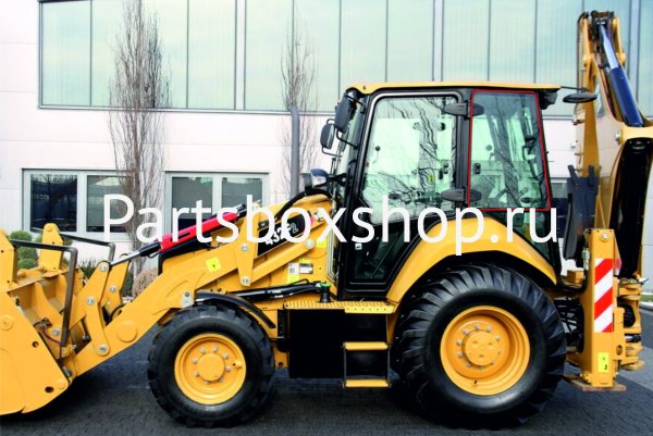 Стекло боковое верхнее левое CAT F2 серии с 2017 г. KMK